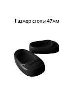 Туфли для куклы черные широкие (размер стопы 47мм)